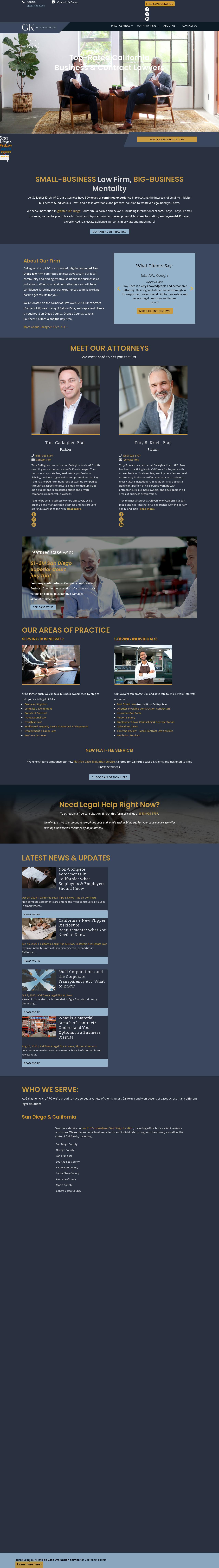 Gallagher | Krich, APC - San Diego CA Lawyers